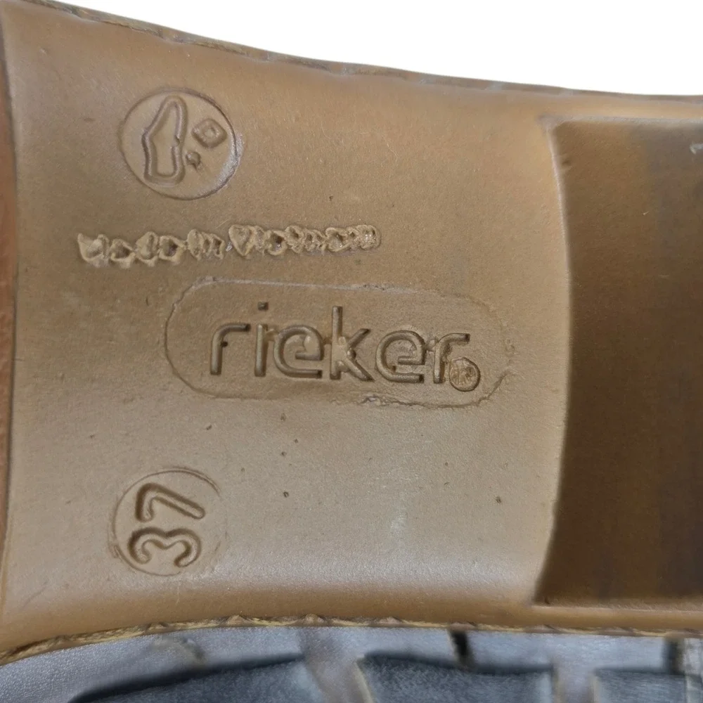 Rieker Antistress Woven Leather Slingback Sandals Women Size 37‎ Gray